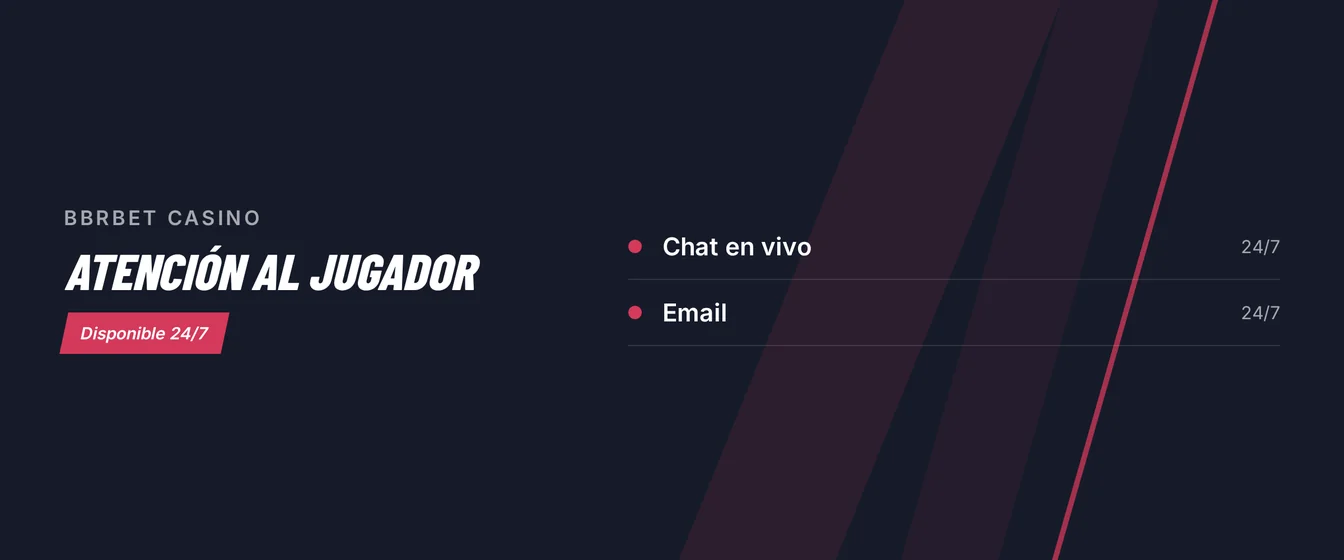 Chat en vivo y email de BBRBET disponibles 24/7